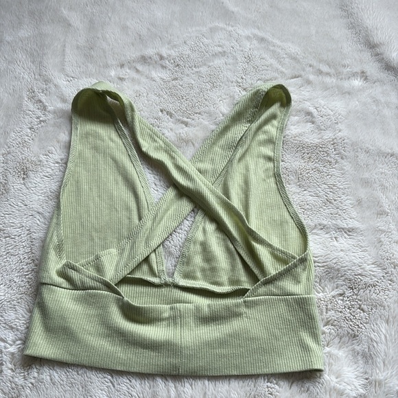 SHEIN Green Crossback Crop Top XS - Picture 3 of 5